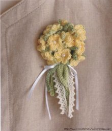 Идея для броши, связанной крючком