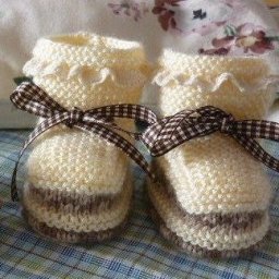 Милые пинетки спицами