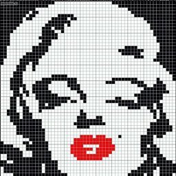 Портрет Мэрилин Монро как узор для филейной техники