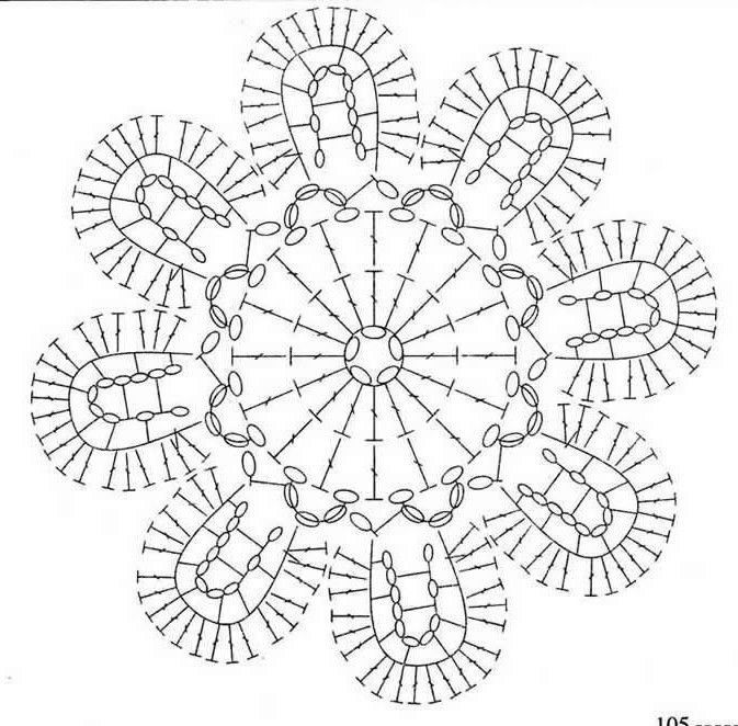 Вяжем простой цветочек - идея для аппликации