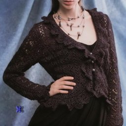 Вяжем спицами кофту с рюшами (кайма крючком)