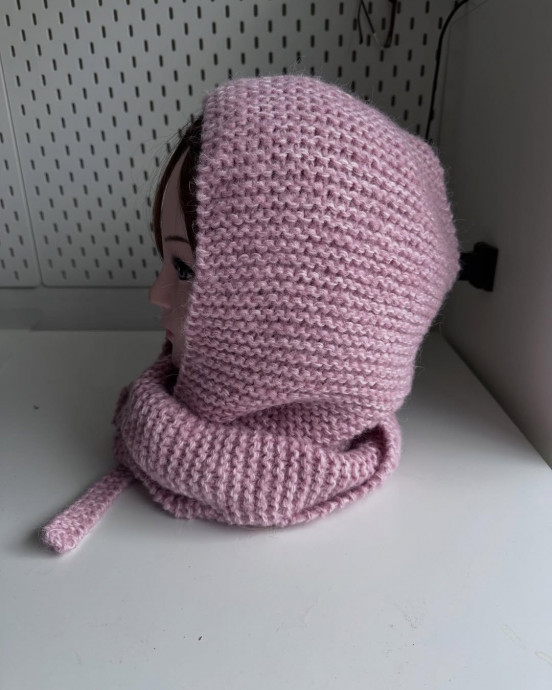 Шарф - капюшон спицами