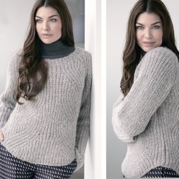 Необычный серый джемпер