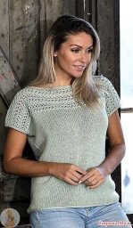 Стильный топ "ΜОХИТО" спицами