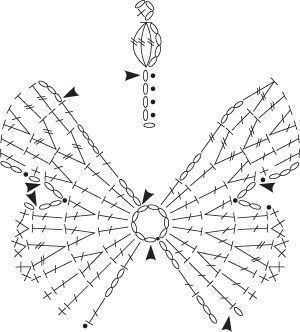 Вяжем бабочку с объемными крыльями