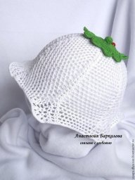 Летняя детская панама "Ландыш" крючком