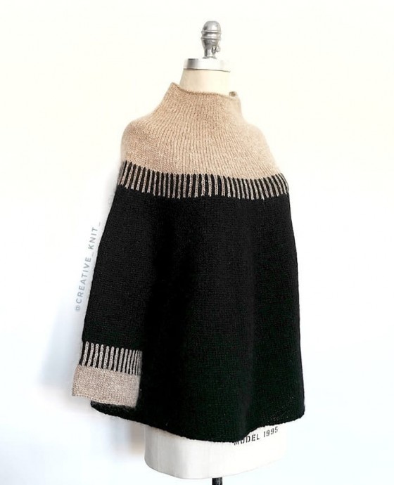 Интересный свитер-пончо Cedar Point от дизайнера Espace Tricot