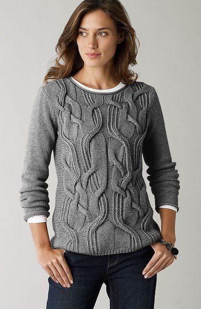 Необычный узор для пуловера