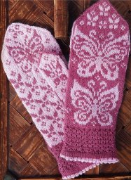 Вязаные варежки с бабочками: тепло и красота своими руками