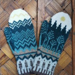 Варежки спицами