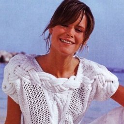 Вяжем красивый белый пуловер