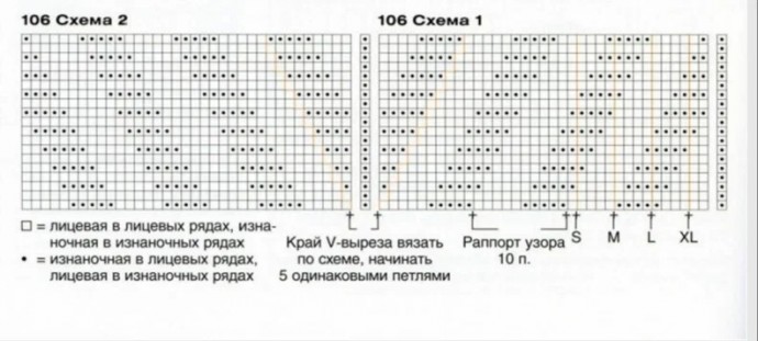 Футболка спицами с V-линиями Футболка спицами с V-линиями
