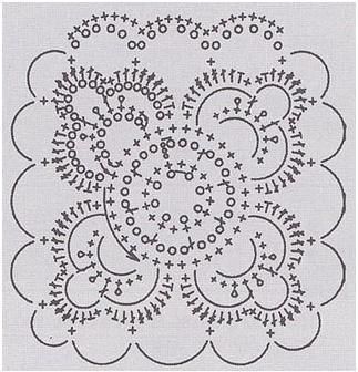 Кружевной мотив крючком, подойдет для жакета