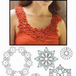 Простые мотивы для красивого воротничка