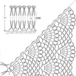 Вяжем очаровательную шаль крючком