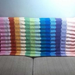 Идея для разноцветного пледа