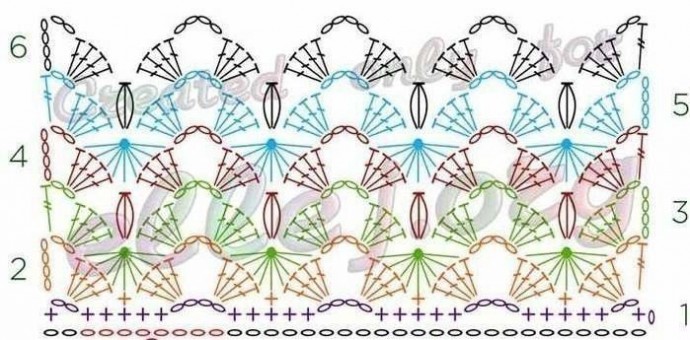 Интересный объемный узор крючком