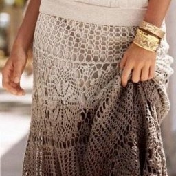 Мотив для юбки крючком