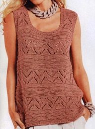 Топ с ажурным узором спицами