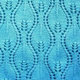 Узор "Листики", вяжем спицами