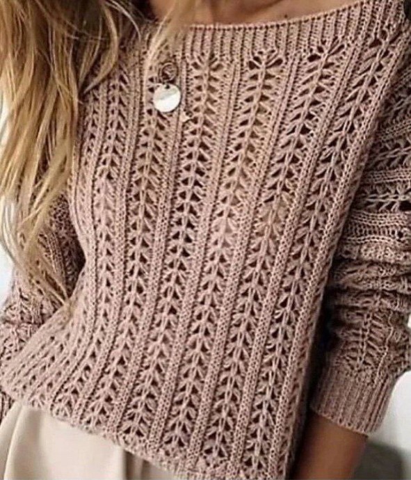 Ажурный пуловер