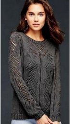 Кардиган цвета мокрого асфальта, вяжем спицами