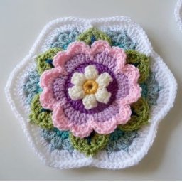 Симпатичный мотив для вязания крючком