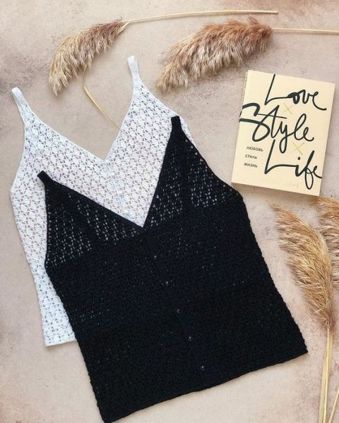 Летний топ крючком Летний топ крючком