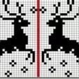 Жаккардовые узоры с оленями