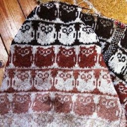 Жаккардовый узор "Совушки"