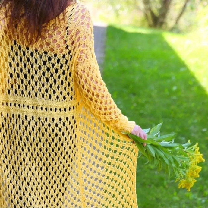 Вяжем ажурный летний кардиган