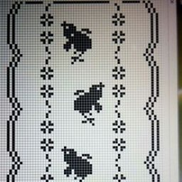 Филейные схемы для вязания крючком на Пасхальную тематику