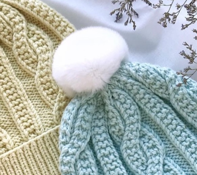 Шапка из мериноса, вяжем спицами