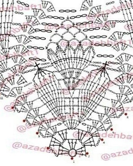Схема для вязания шали крючком Схема для вязания шали крючком