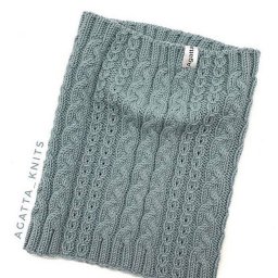 Снуд с косами, вяжем спицами