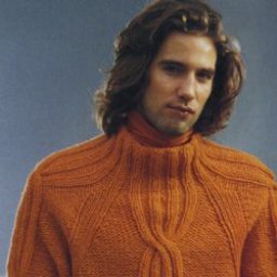 Вяжем теплый оранжевый пуловер