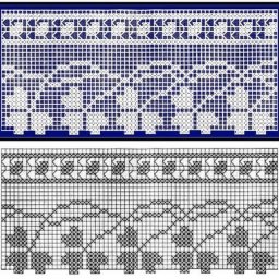 Кайма в технике филейного вязания