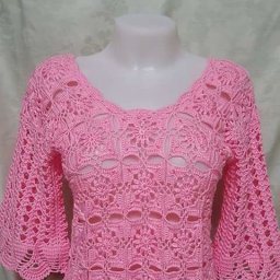 Милая кофточка, вязаная крючком