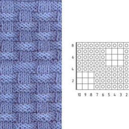 Милый узор "Плетёнка" спицами