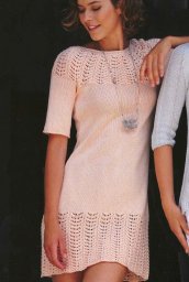 Мини-платье ажурным узором