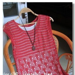 Туника крючком "Розовый куст"