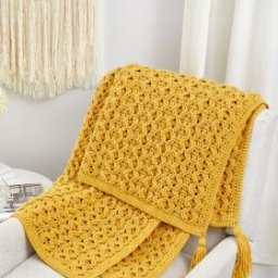 Вяжем уютный яркий плед