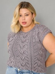 Ажурная кофточка спицами