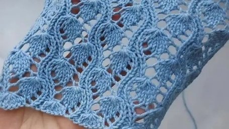 Ажурный узор спицами
