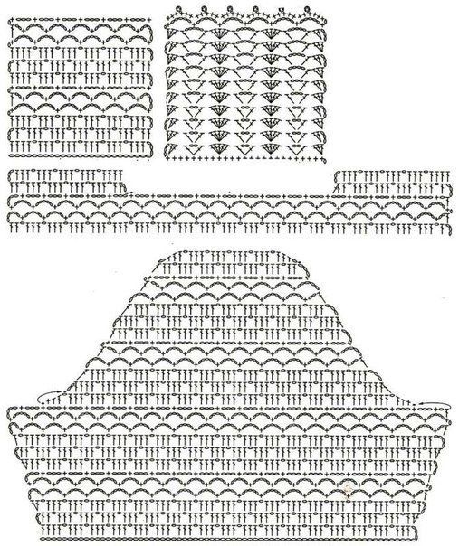 Ажурный жакет, вяжем крючком
