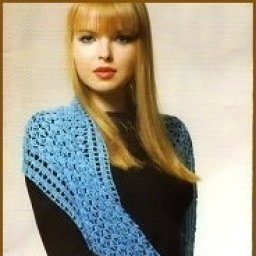 Эффектный палантин крючком