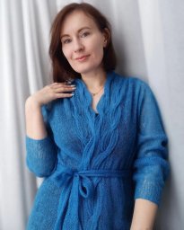 Классный кардиган с косой по планке