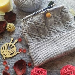 Красивый узор для шапок спицами