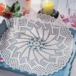 Круглая салфетка крючком