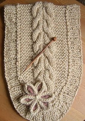 Шарф-накидка спицами